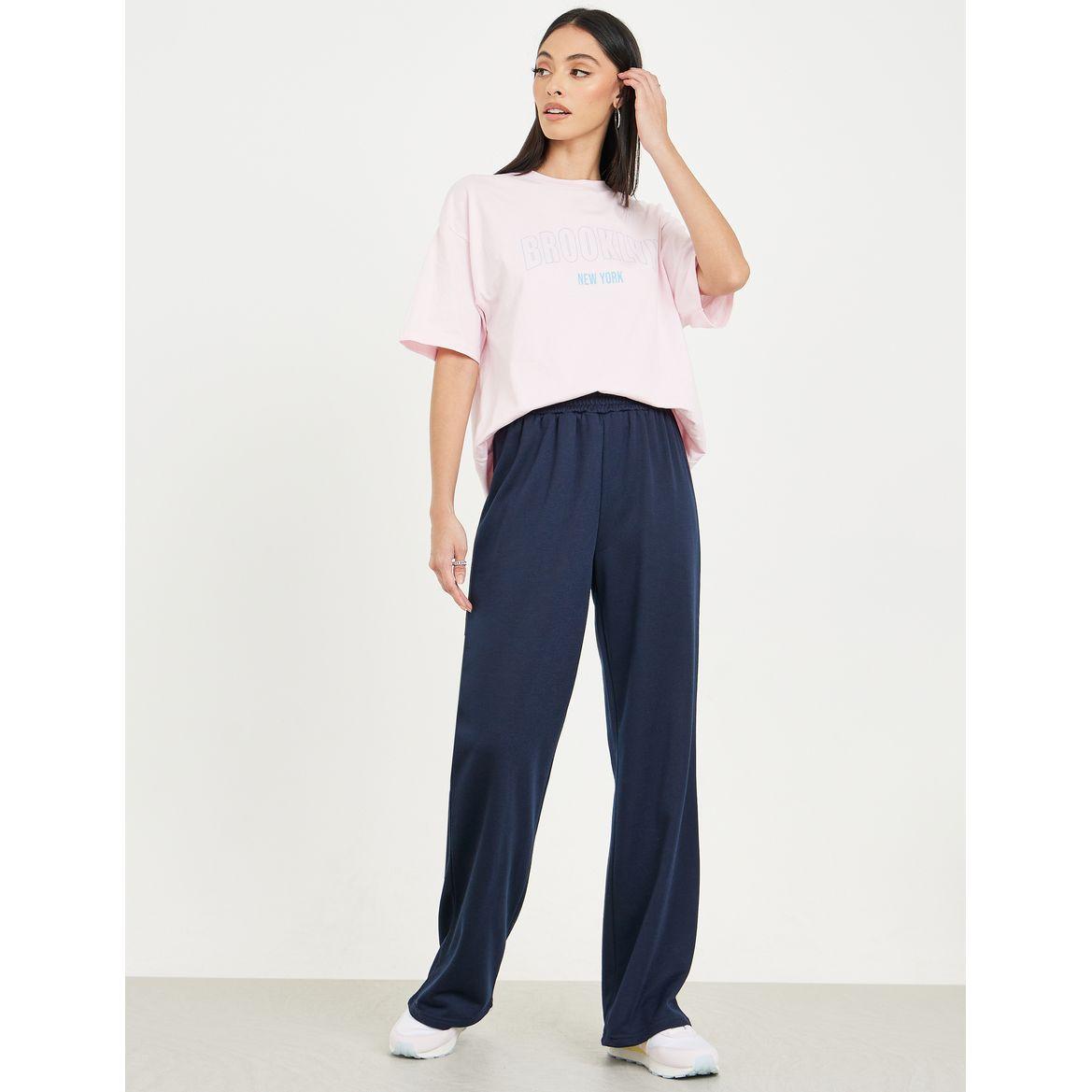 Styli Elastic Waistband Wide Leg Jogger-women-clothing-bottoms-joggers-image-2
