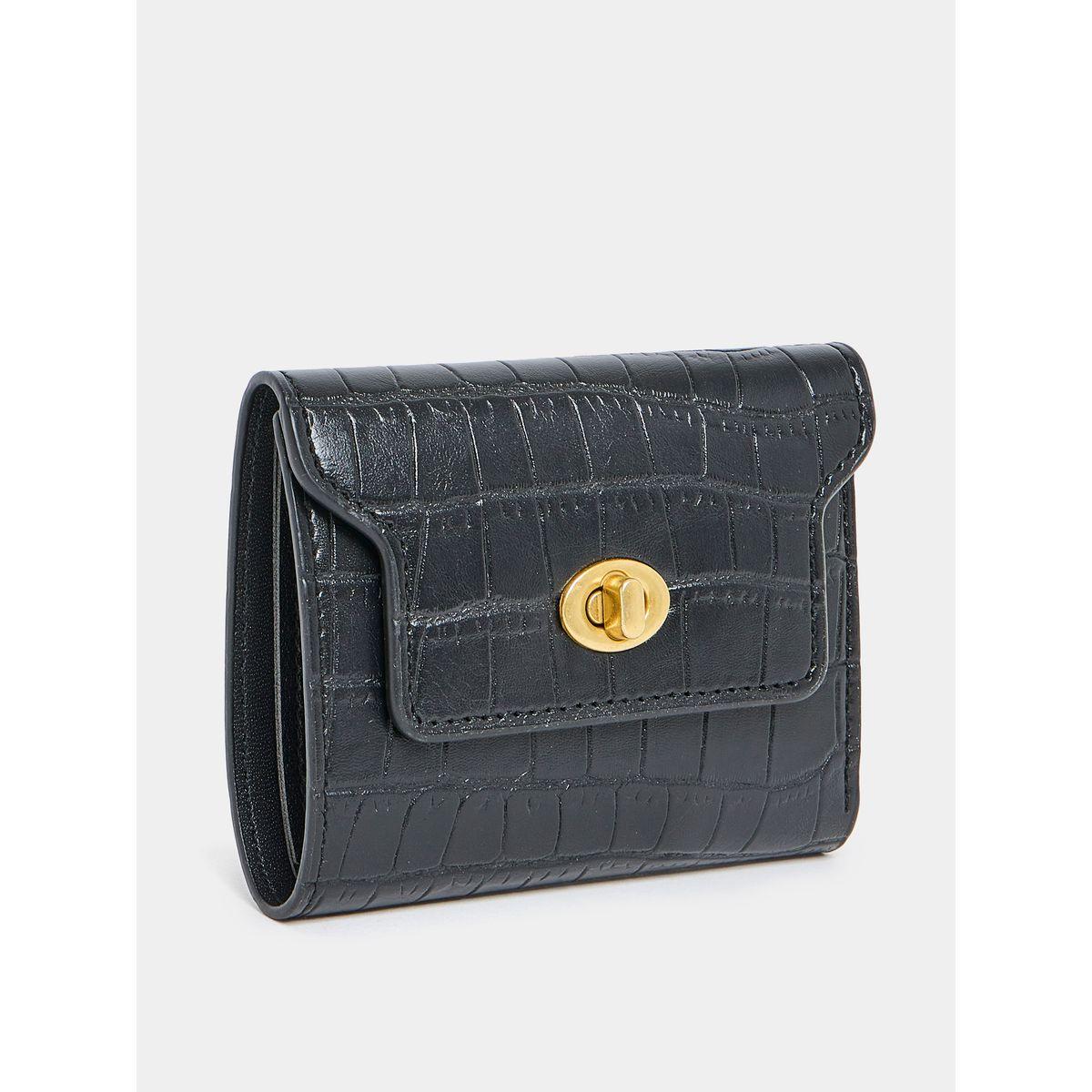 Styli Textured Turn Lock Detail Wallet-women-bagsandwallets-wallets-image-1