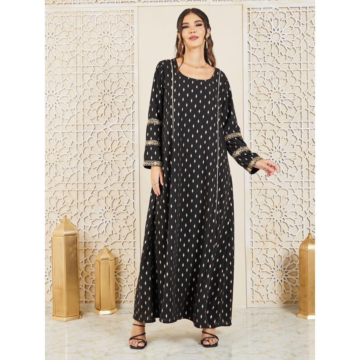 جلابية مطبعة بالكامل مع تفاصيل مُطرّزة-women-arabicclothing-jalabiyas-image-3