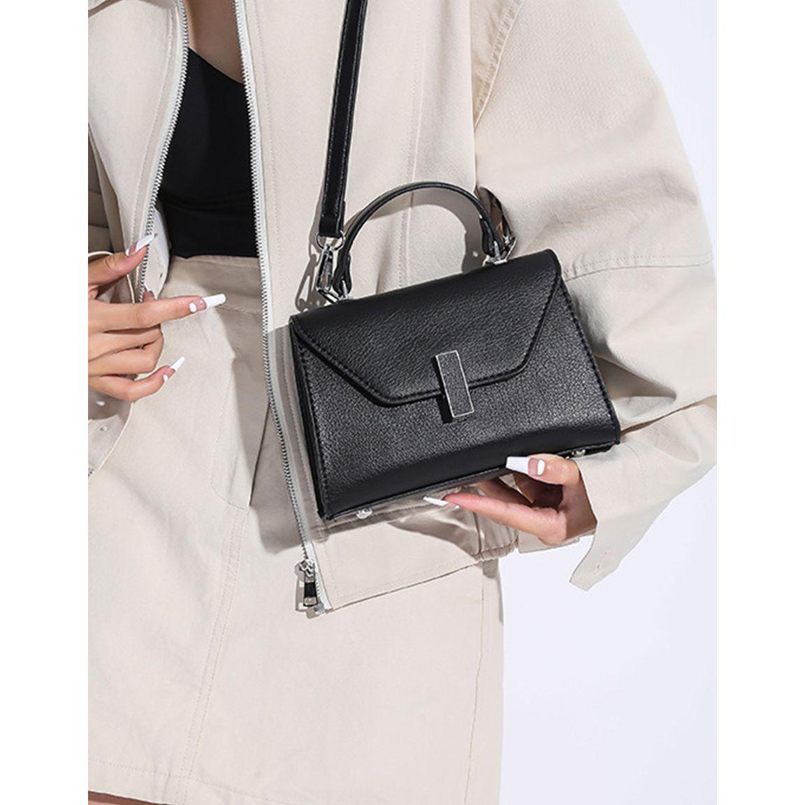 Styli Solid Flap Handbag with Turn Lock-women-bagsandwallets-handbags-image-1