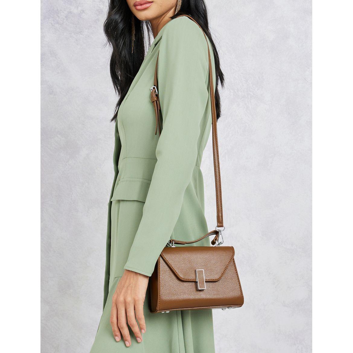 Styli Solid Flap Handbag with Turn Lock-women-bagsandwallets-handbags-image-2