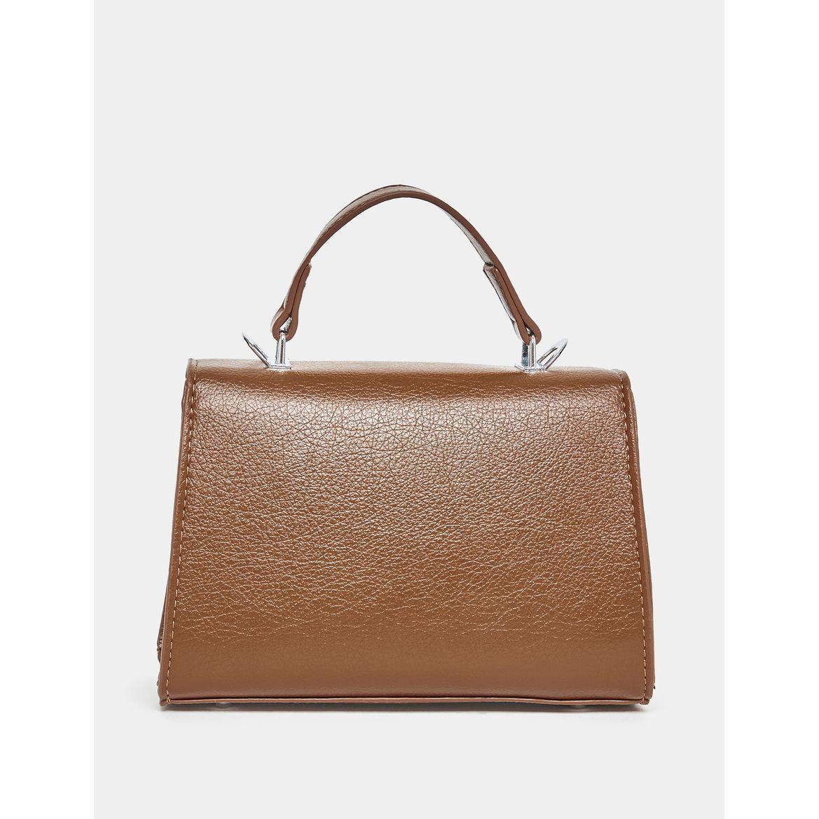 Styli Solid Flap Handbag with Turn Lock-women-bagsandwallets-handbags-image-5