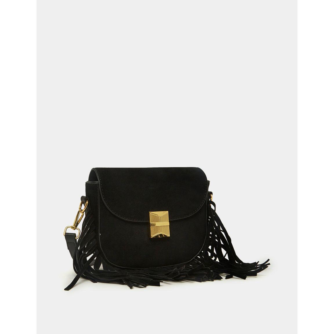 Styli Tassel Trim Buckle Detail Saddle bag-women-bagsandwallets-handbags-image-1