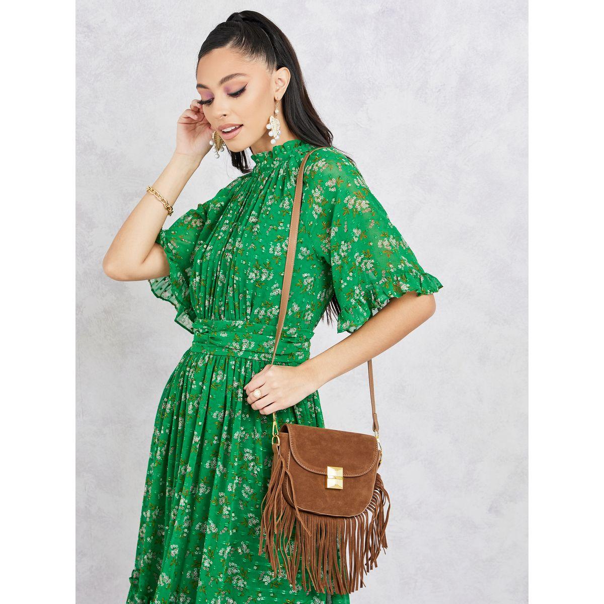 Styli Faux Leather Tassel Detail Saddle Bag-women-bagsandwallets-handbags-image-2