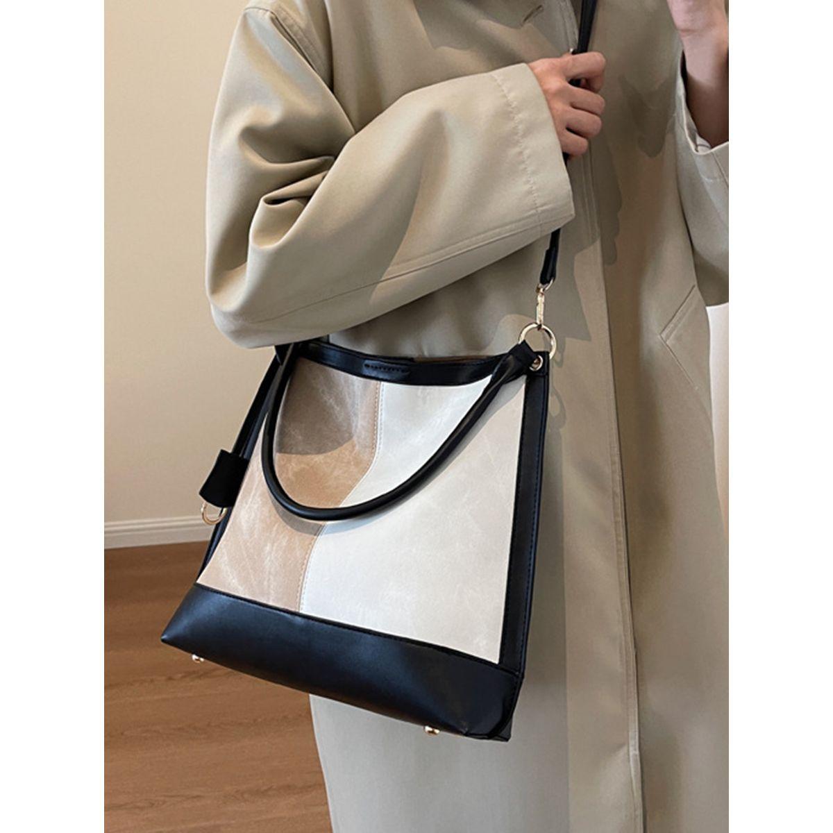 Styli Colorblock Leather Look Shoulder Bag-women-bagsandwallets-handbags-image-1