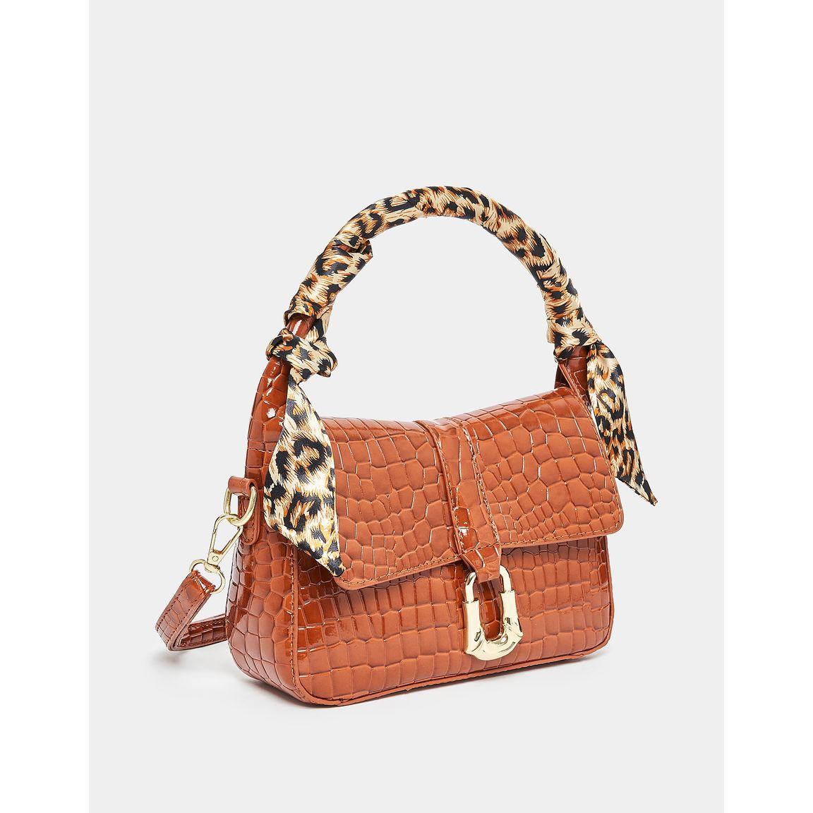 Styli Textured Animal Print Handle Bag-women-bagsandwallets-handbags-image-1