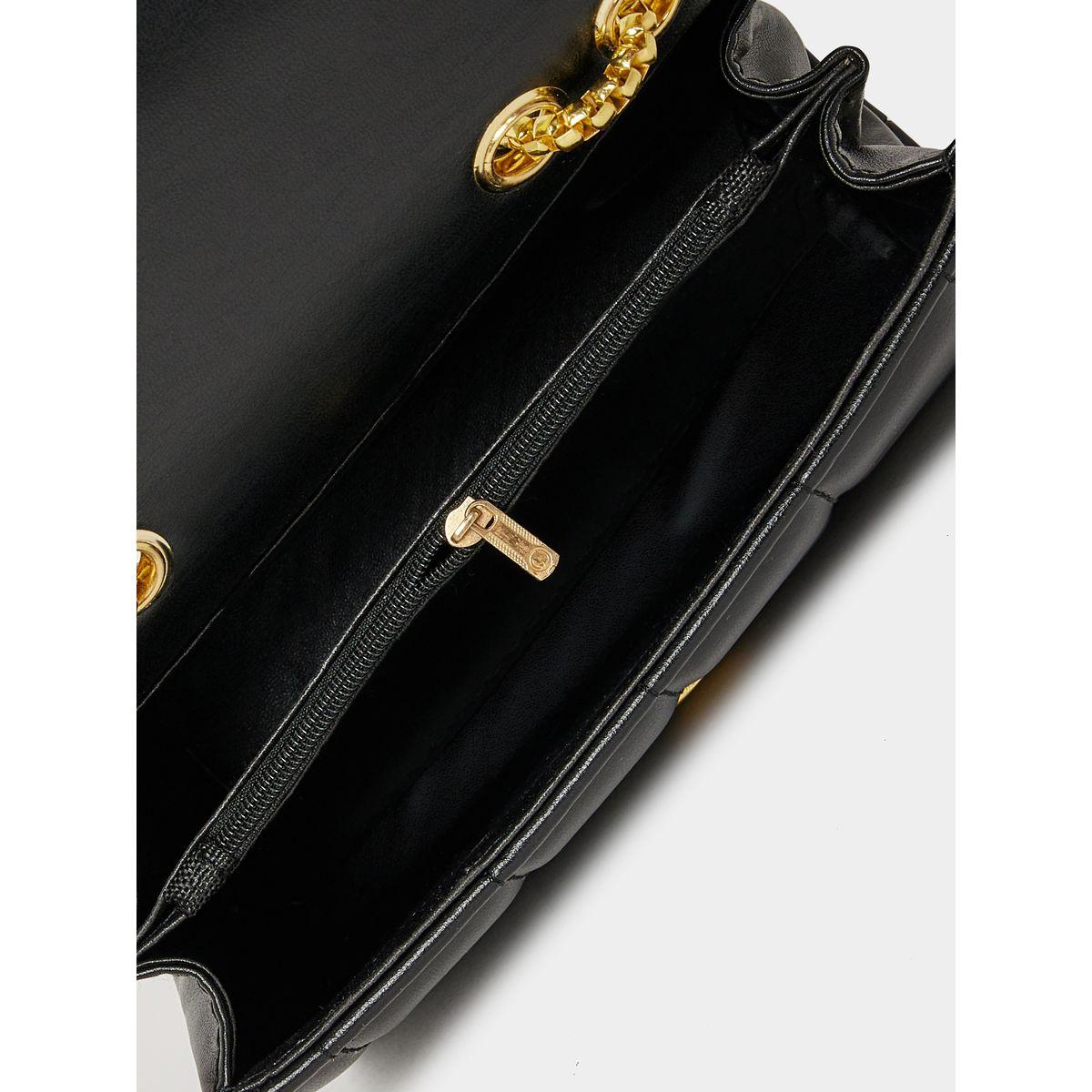 Styli Quilted Shoulder Bag with Chain Strap-women-bagsandwallets-handbags-image-4