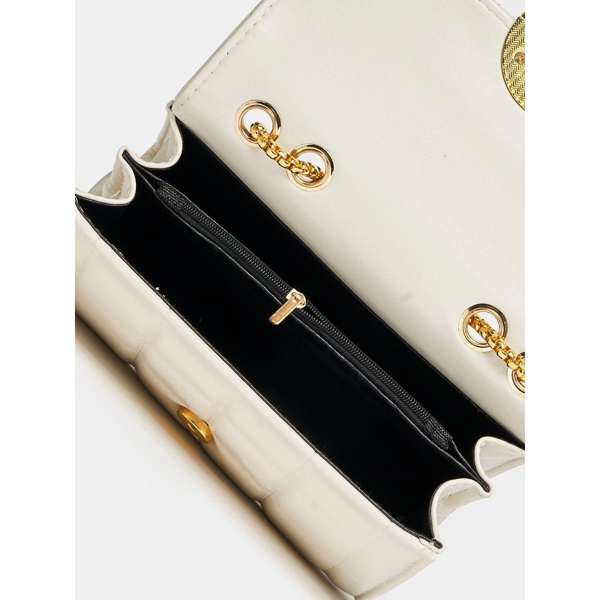 Styli Quilted Shoulder Bag with Chain Strap-women-bagsandwallets-handbags-image-6