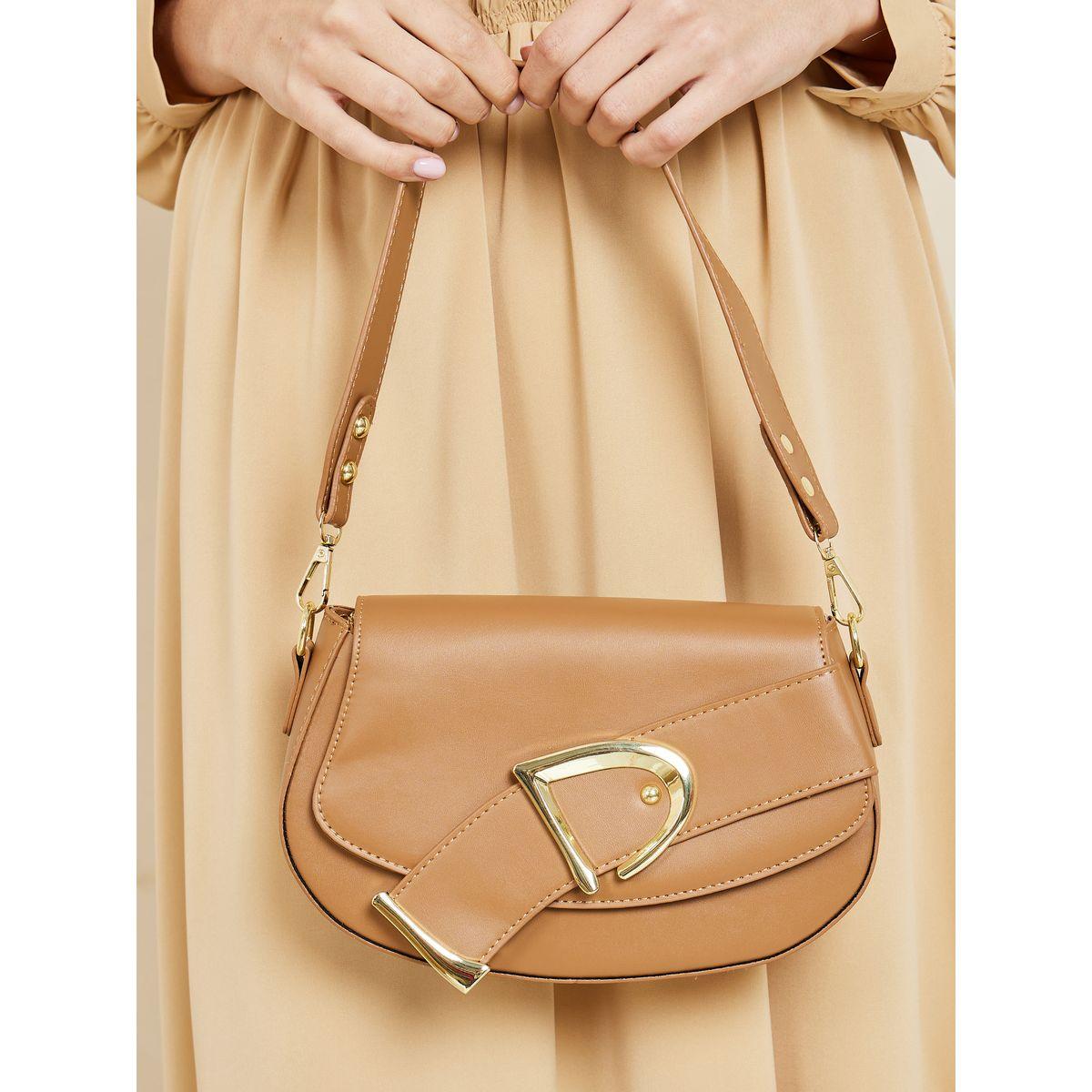 Styli Belted Detail Flap Button Closure Handbag-women-bagsandwallets-handbags-image-3