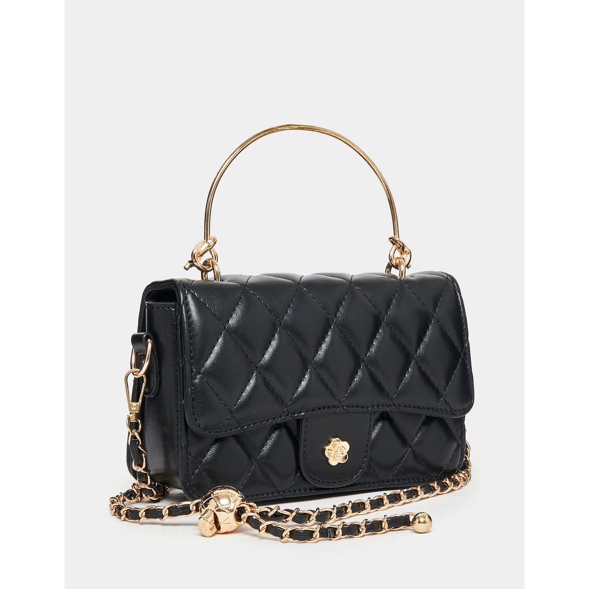 Styli Metal Handle Quilted Handbag-women-bagsandwallets-handbags-image-1