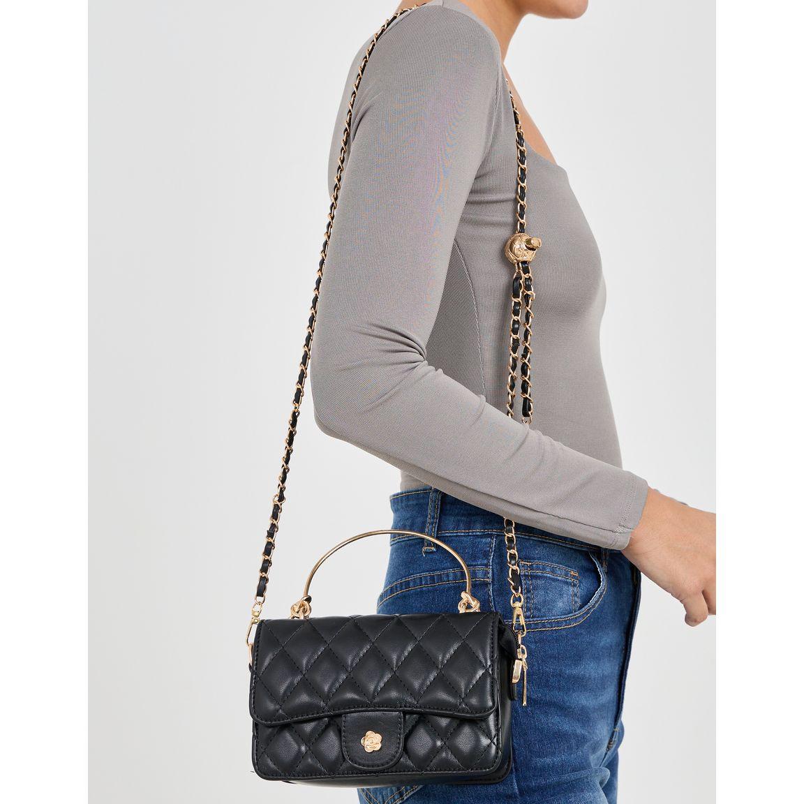 Styli Metal Handle Quilted Handbag-women-bagsandwallets-handbags-image-3