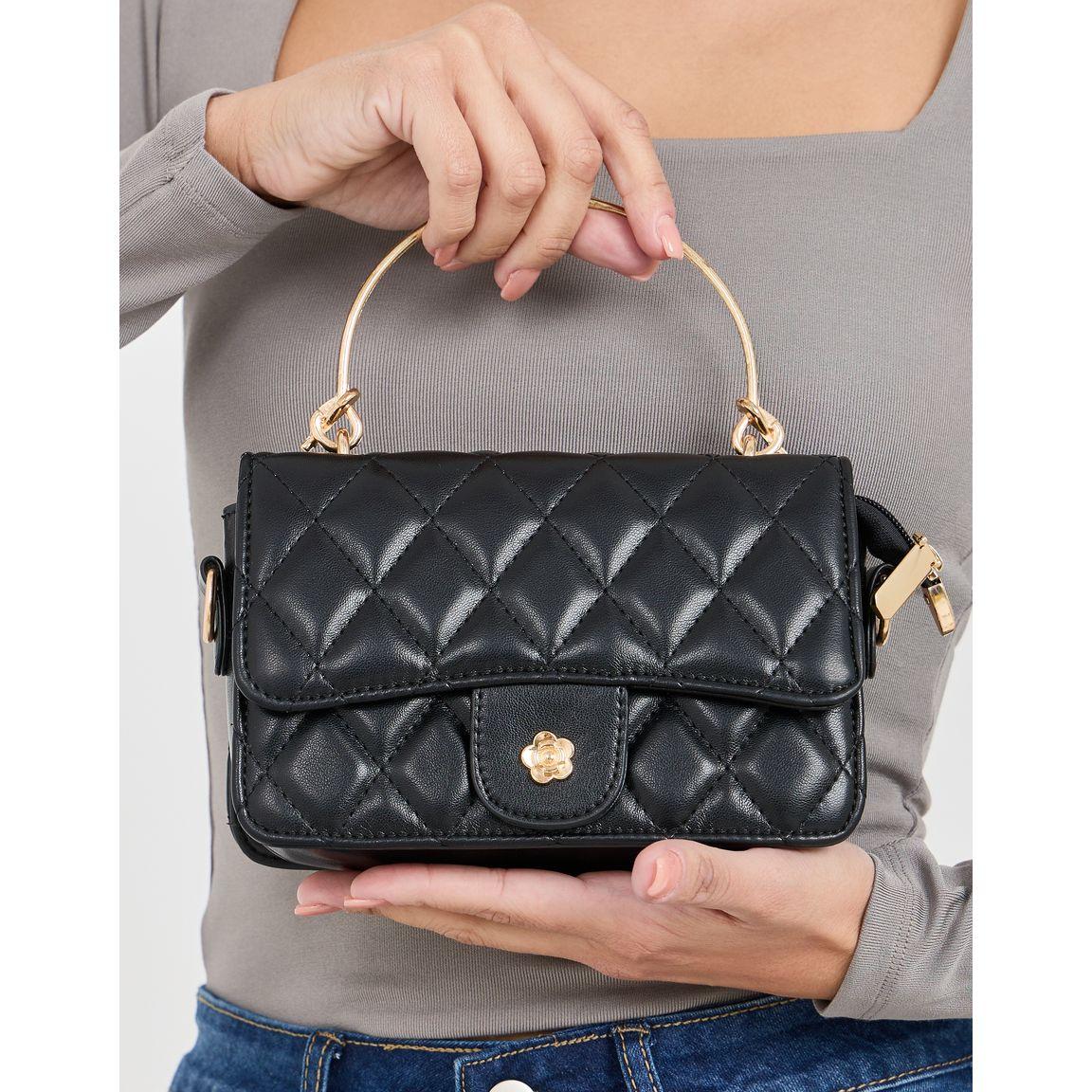 Styli Metal Handle Quilted Handbag-women-bagsandwallets-handbags-image-4