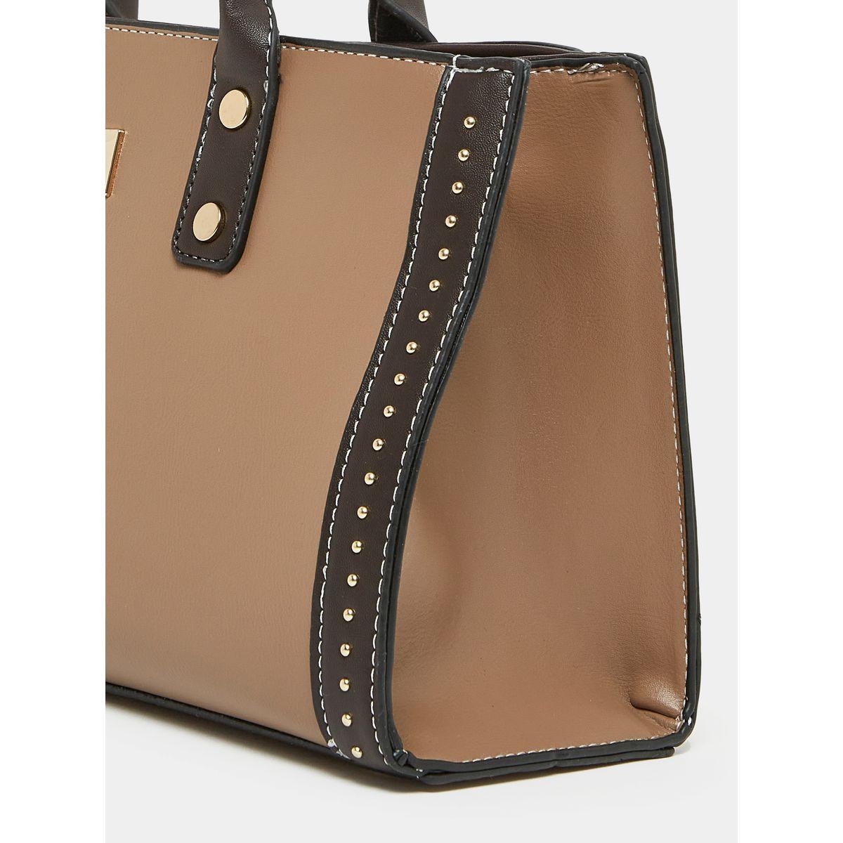 Styli Badge Detail Top Handle Handbag-women-bagsandwallets-handbags-image-5