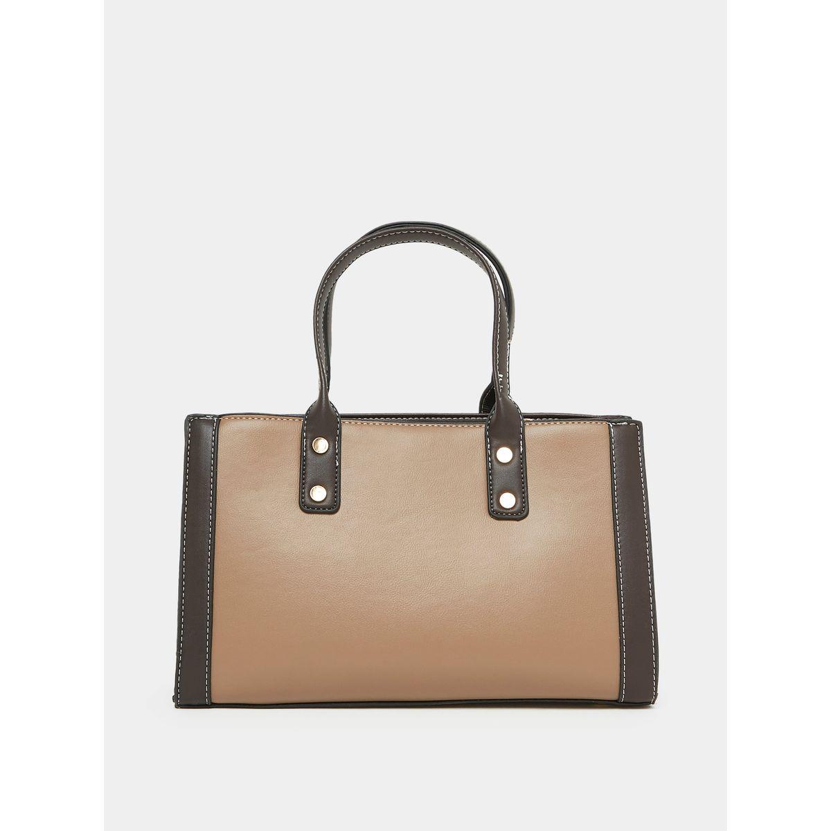 Styli Badge Detail Top Handle Handbag-women-bagsandwallets-handbags-image-6