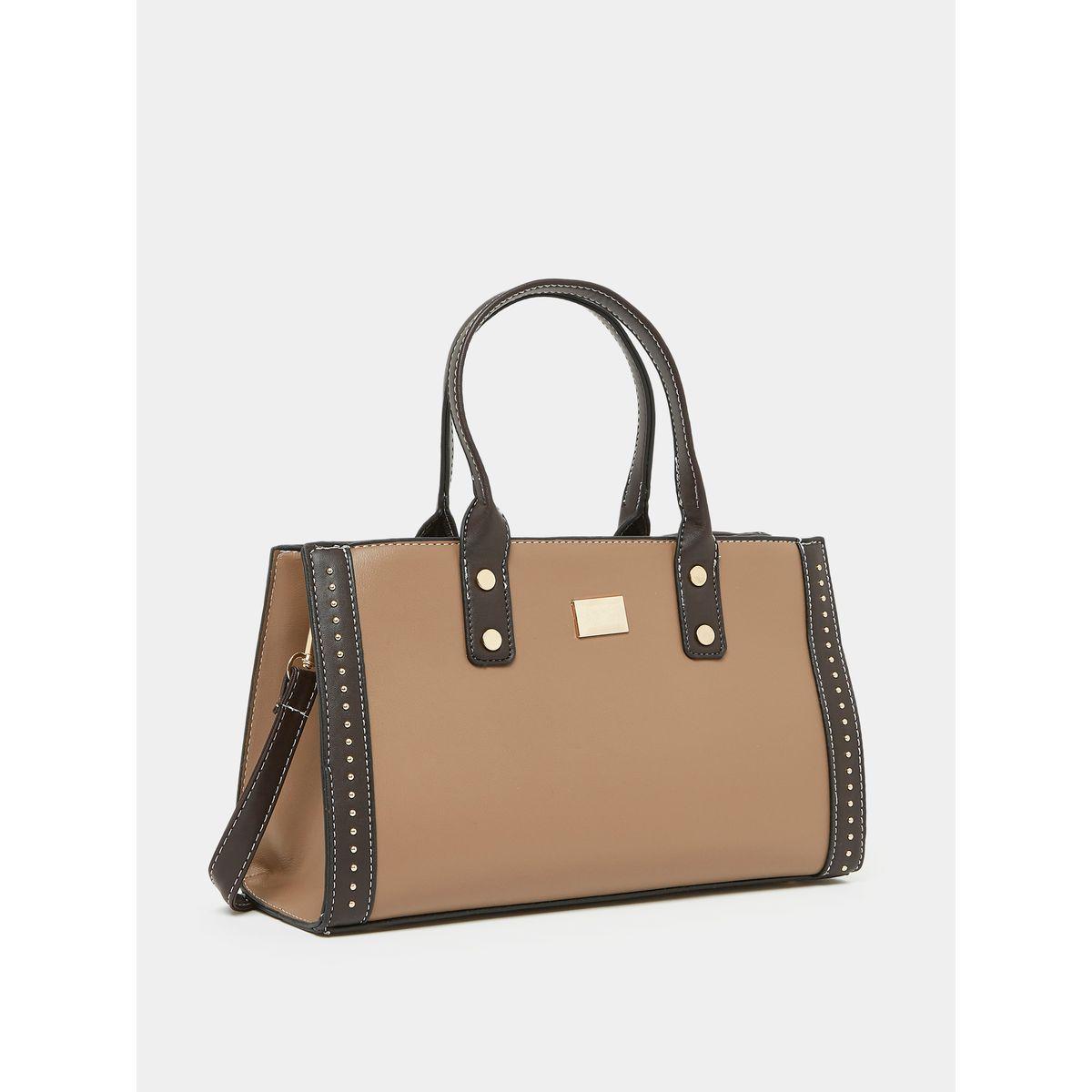Styli Badge Detail Top Handle Handbag-women-bagsandwallets-handbags-image-8