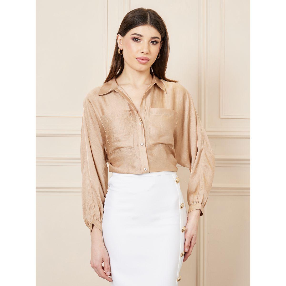 Styli Double Pocket Detail Regular Fit Shirt-women-clothing-shirtsandblouses-shirts-image-1