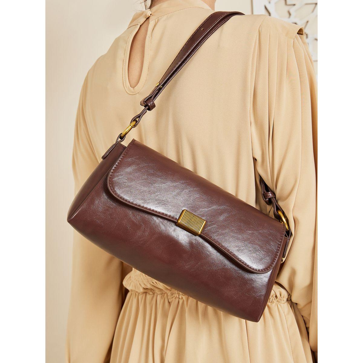 Styli Gold Plated Buckle Shoulder Bag-women-bagsandwallets-handbags-image-2