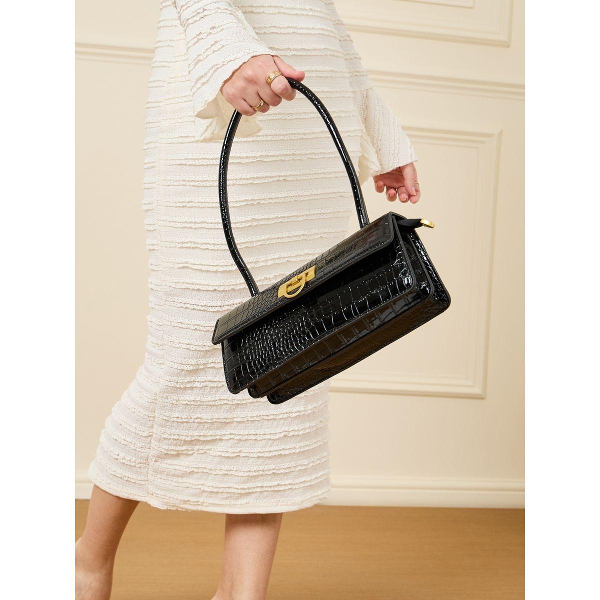 شنطة مستطيلة بطية إغلاق-women-bagsandwallets-handbags-image-3