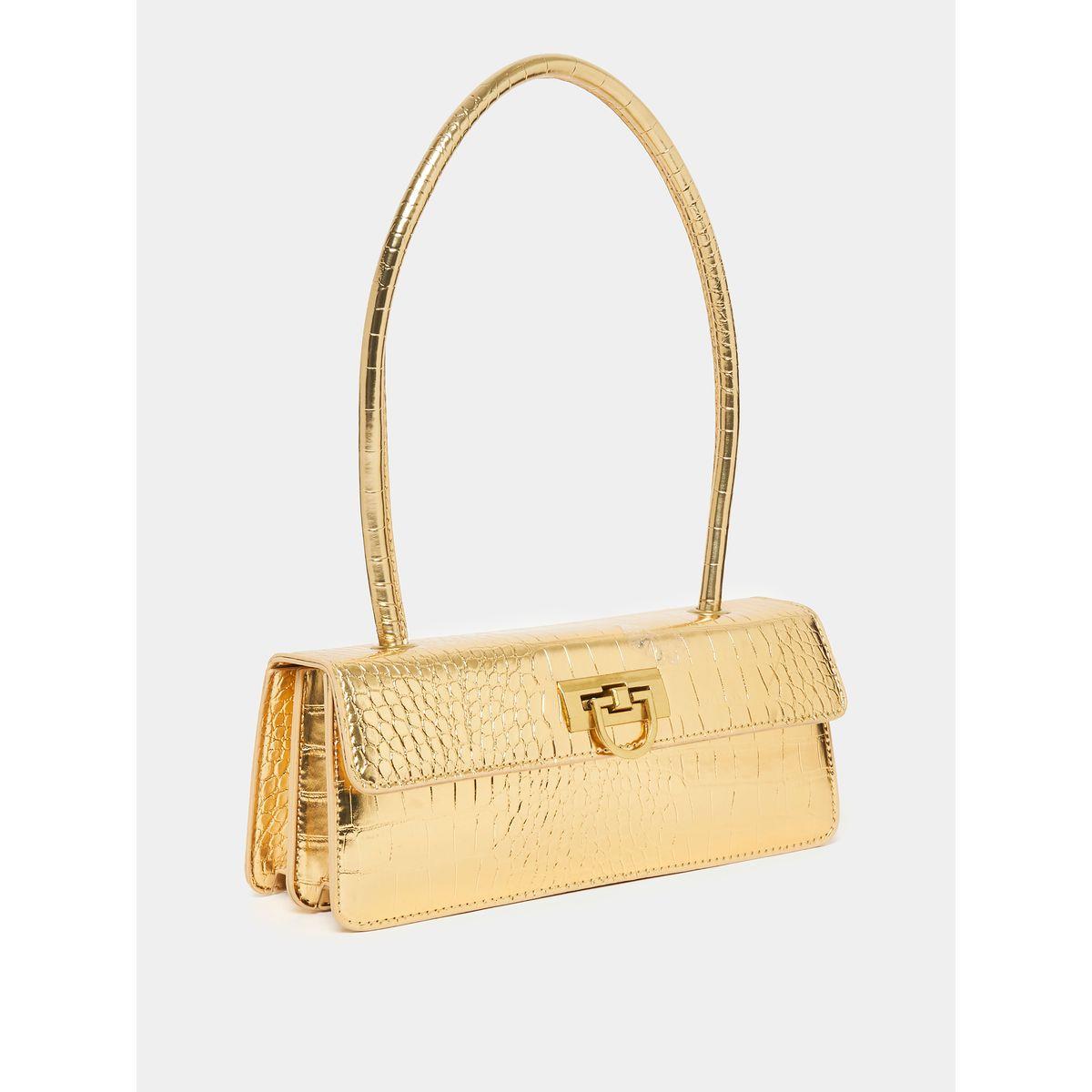 Styli Textured Flap Over Rectangle Bag with Push Lock-women-bagsandwallets-handbags-image-1