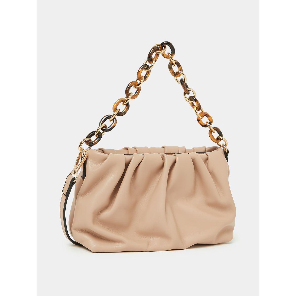 Styli Textured Handbag with Wide Chain Strap-women-bagsandwallets-handbags-image-1