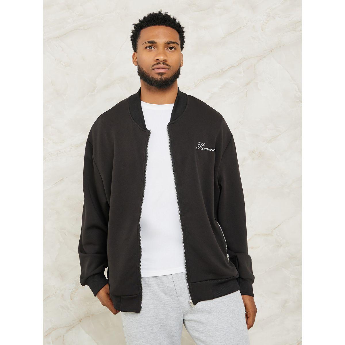 Styli Limited Slogan Print Jacket with Zip Pockets-men-clothing-jacketsandblazers-jackets-image-3