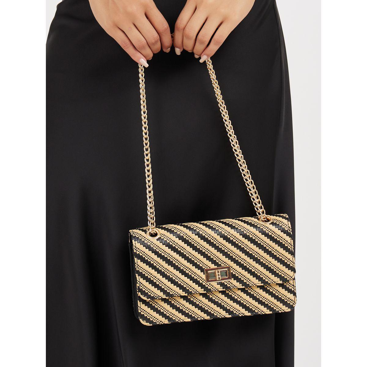 Styli Contrast Line Design Bag with Chain Strap-women-bagsandwallets-handbags-image-4
