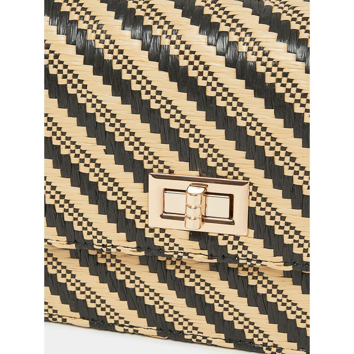 Styli Contrast Line Design Bag with Chain Strap-women-bagsandwallets-handbags-image-5