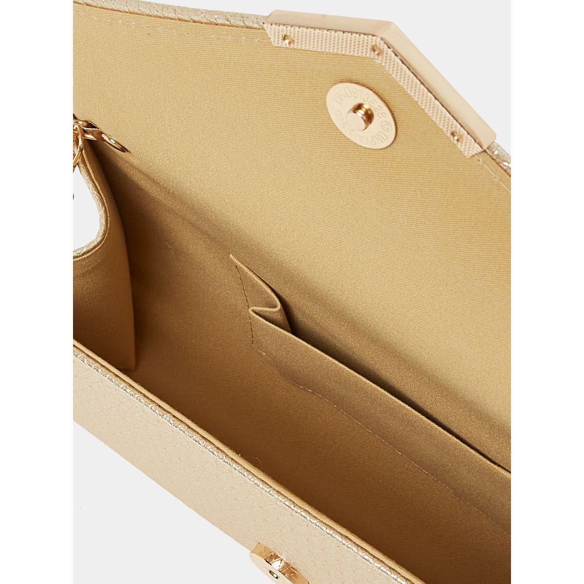 Styli Textured Crossbody Clutch Bag with Chain Strap-women-bagsandwallets-handbags-image-4