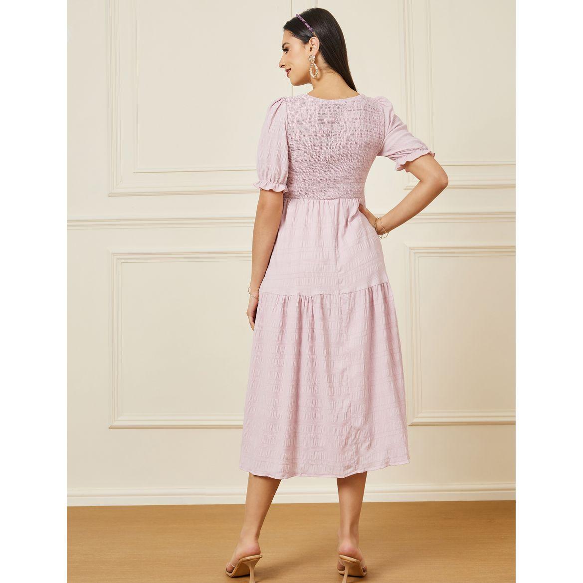 فستان ميدي بأكمام قصيرة-women-clothing-dresses-image-4