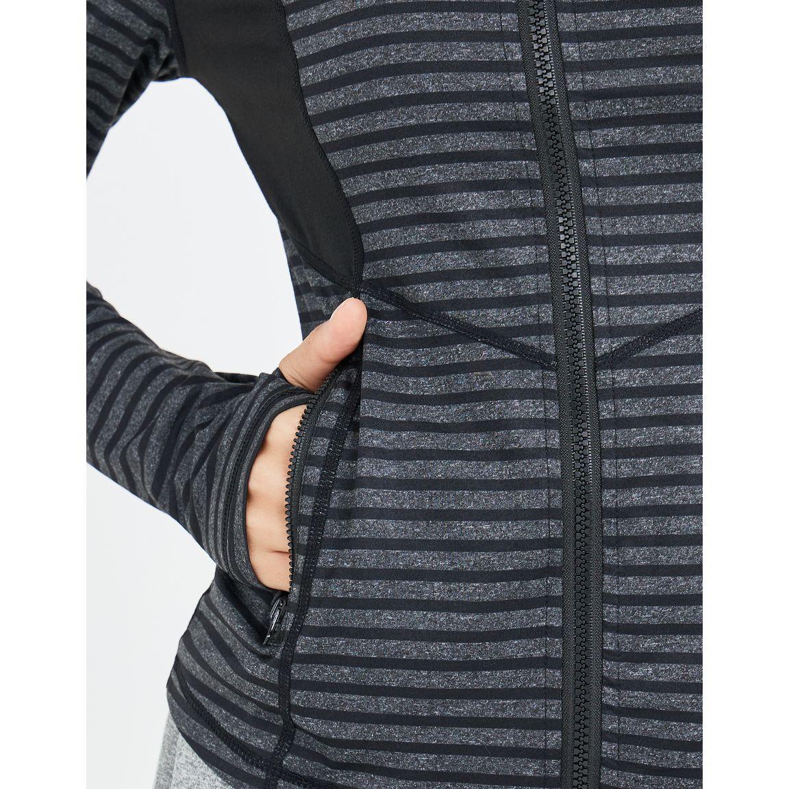 Styli Active Tonal Stripe Broad Stitch Thumbhole Detail Zip Up Jacket-women-clothing-sportswearandactivewear-coatsandjackets-jackets-image-4