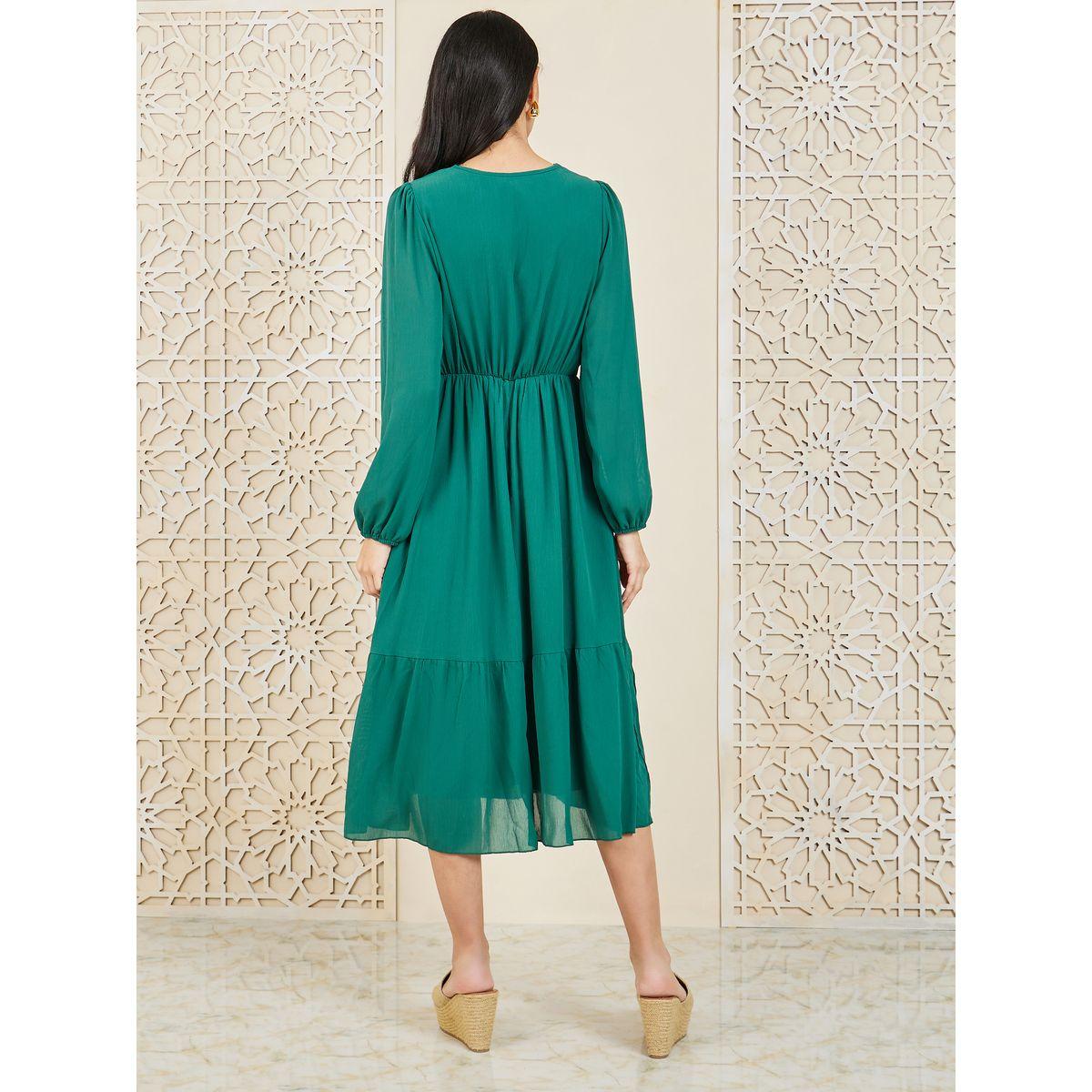 فستان ميدي بتفاصيل دانتيل-women-clothing-dresses-image-4