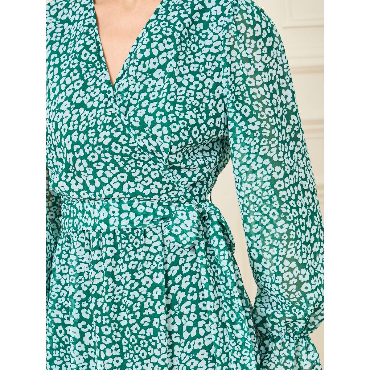 Styli Printed Tiered Midi Dress with Long Sleeves-women-clothing-dresses-image-3