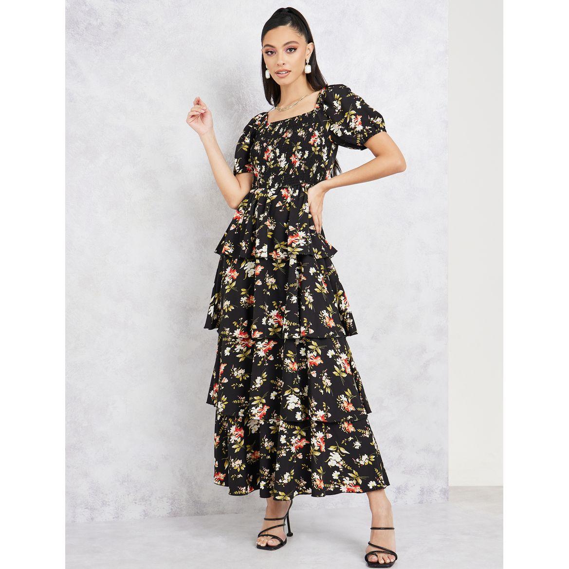Styli Floral Printed Tiered Maxi Dress-women-clothing-dresses-image-1