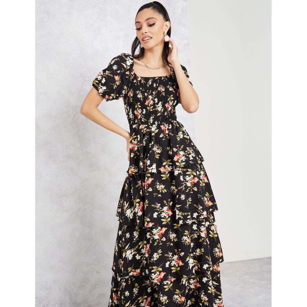 Styli Floral Printed Tiered Maxi Dress-women-clothing-dresses-image-2