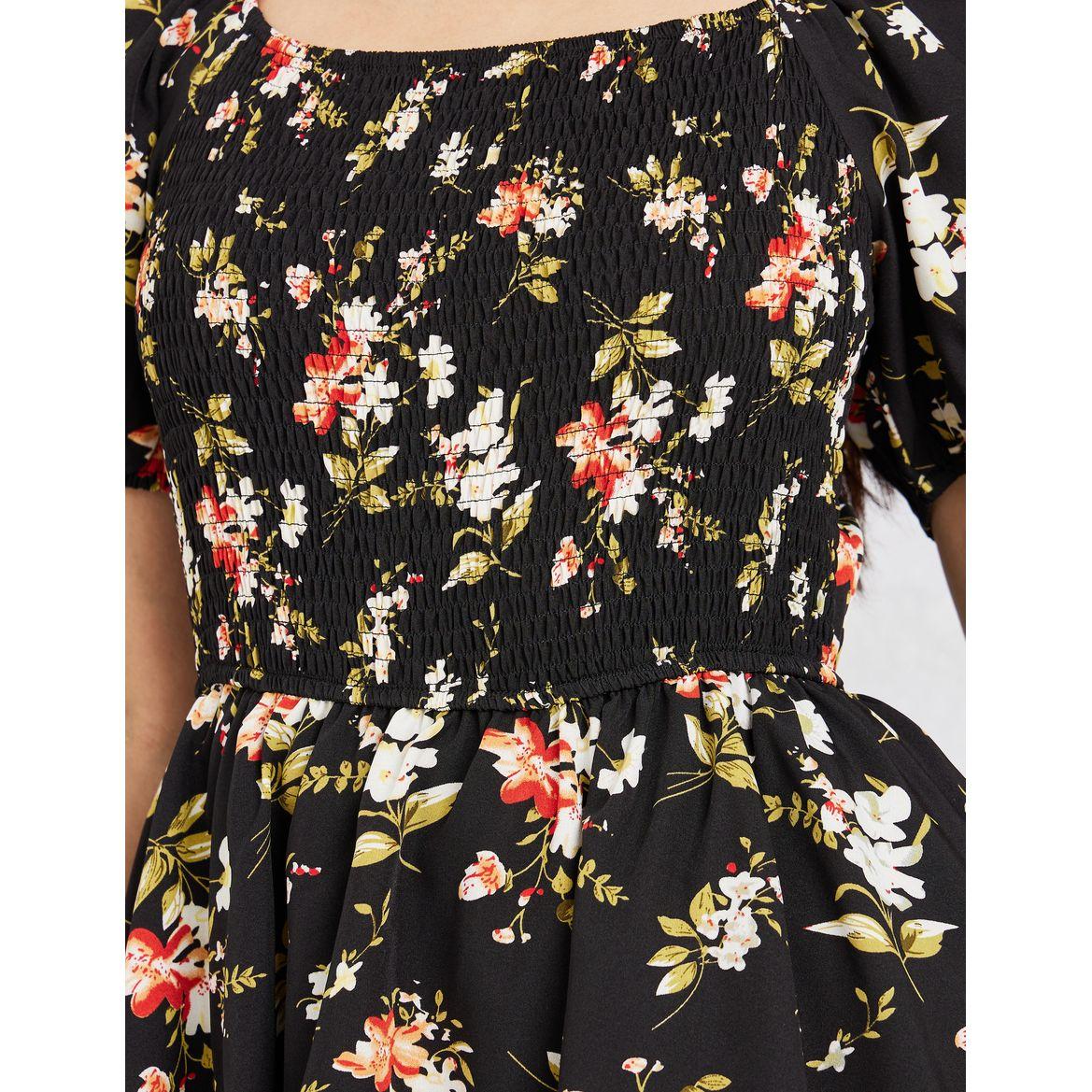 فستان طويل مطبع بطبعة زهور-women-clothing-dresses-image-3
