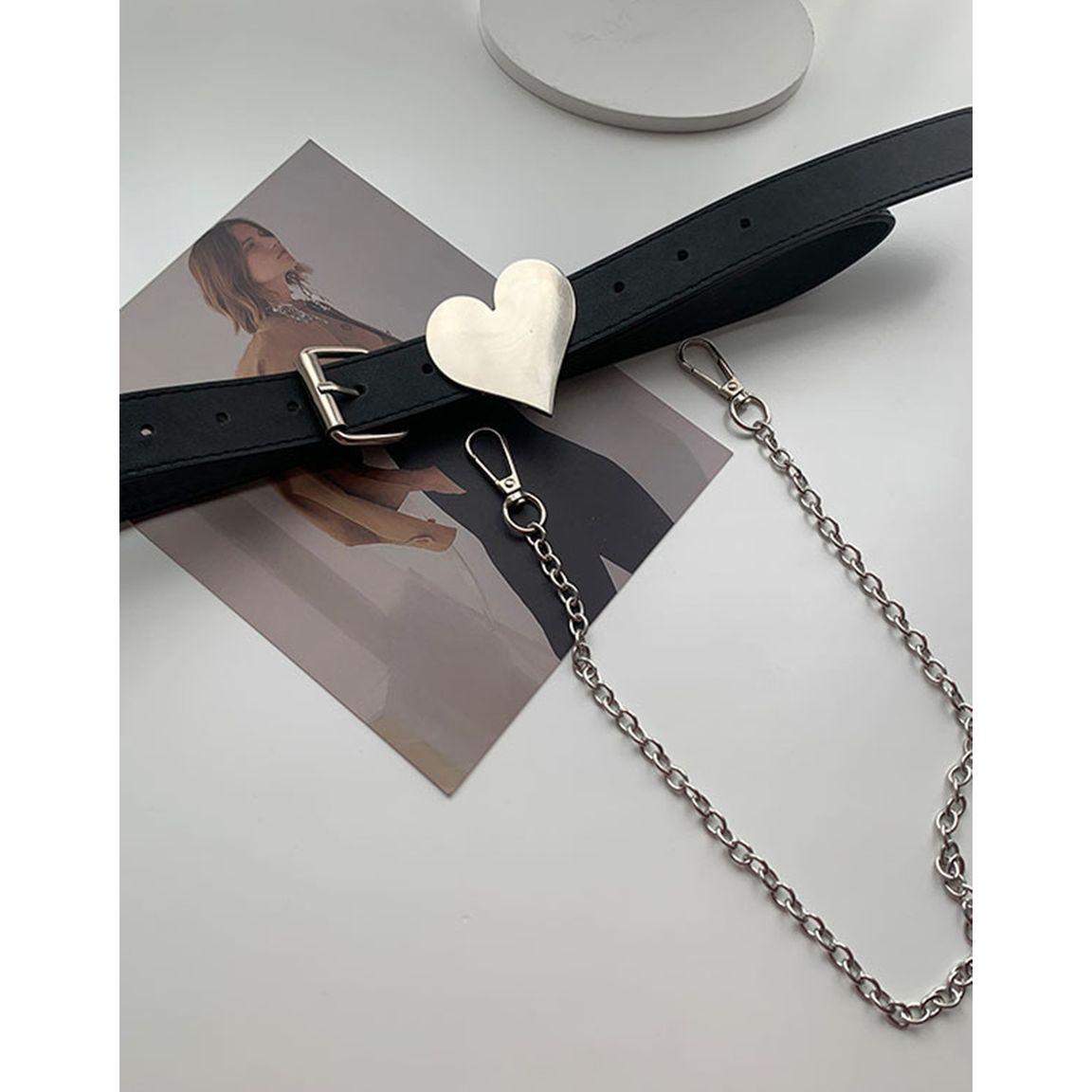 Styli Drop Chain Heart Buckle Belt-women-clothingaccessories-belts-image-5