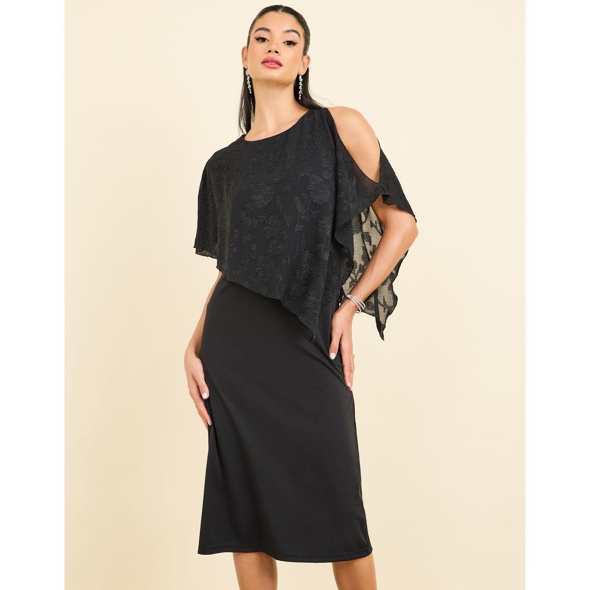 فستان ميدي بتفاصيل بارزة الملمس-women-clothing-dresses-image-1
