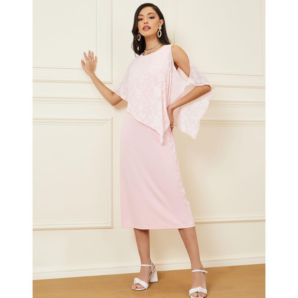 فستان ميدي بأكمام كيب-women-clothing-dresses-image-1