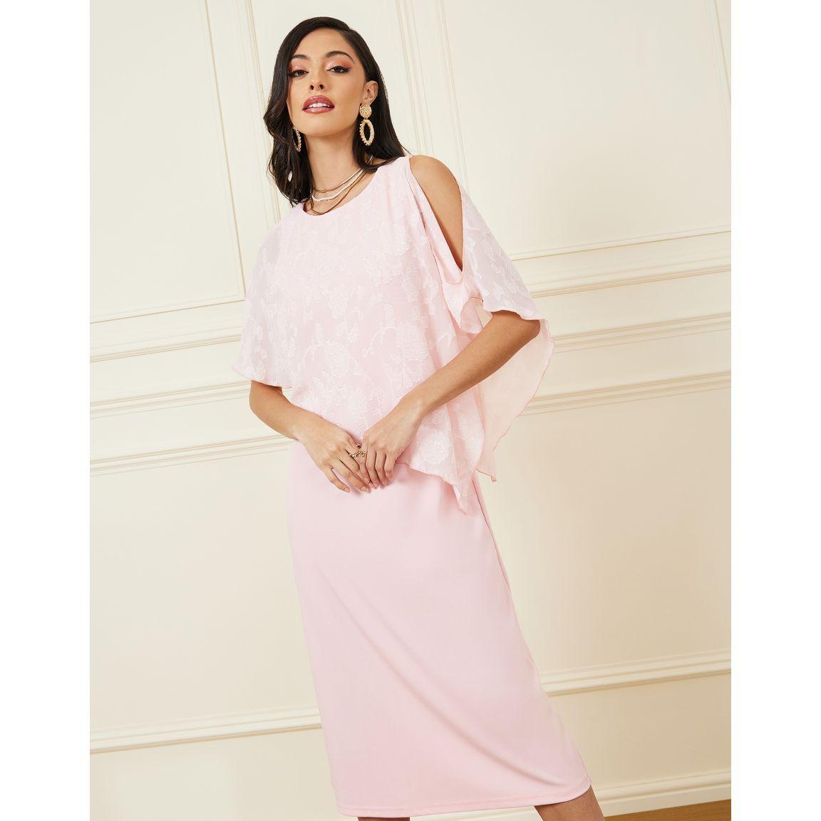 فستان ميدي بأكمام كيب-women-clothing-dresses-image-2