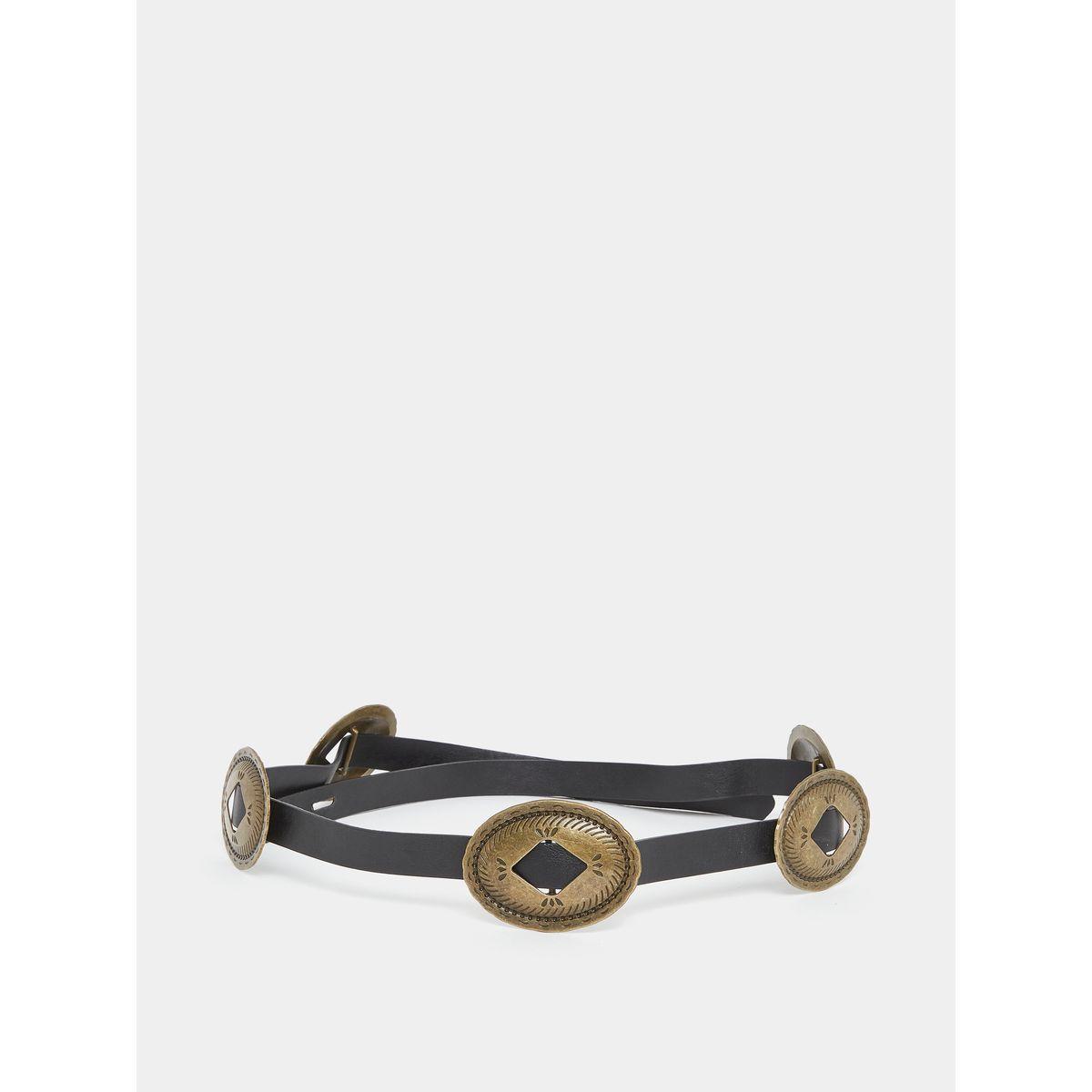 Styli Textured Metal Coin Belt-women-clothingaccessories-belts-image-1