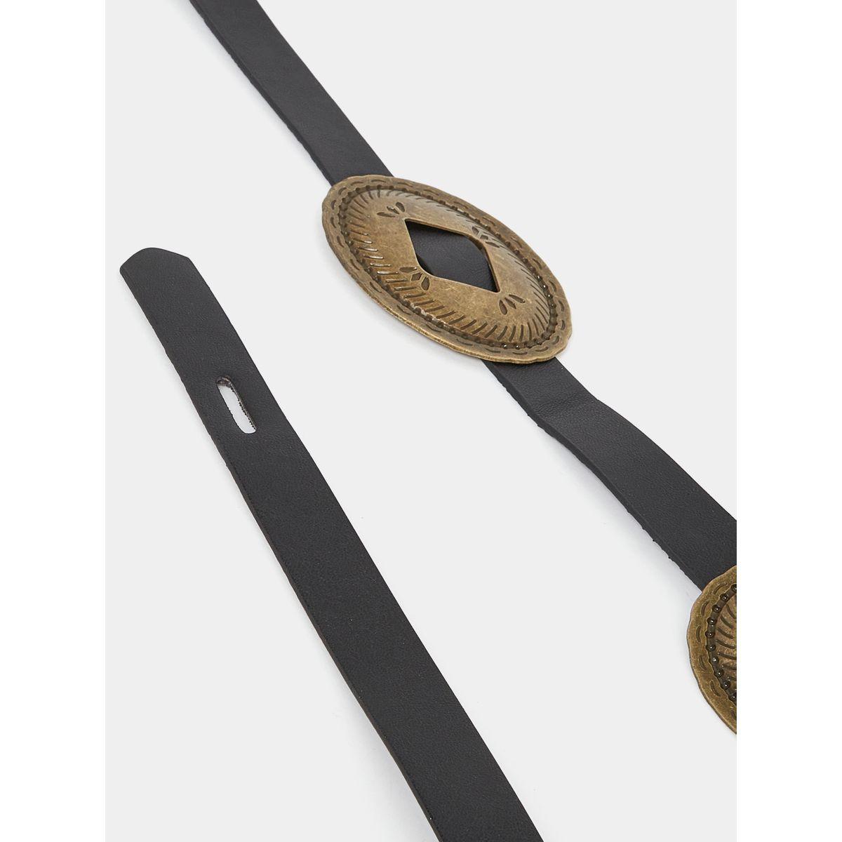 Styli Textured Metal Coin Belt-women-clothingaccessories-belts-image-3