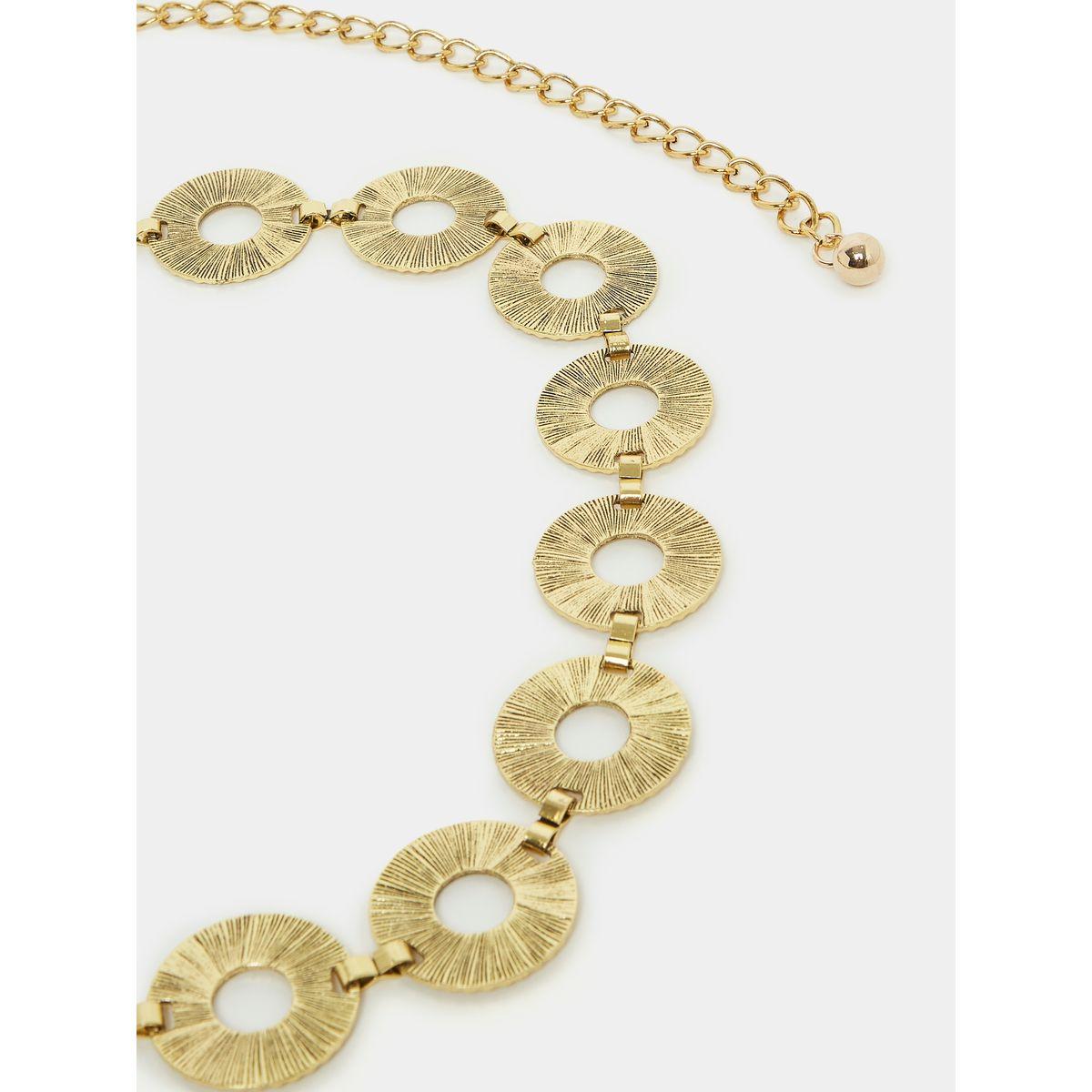 Styli Circle Metal Texture Detail Belt-women-clothingaccessories-belts-image-3