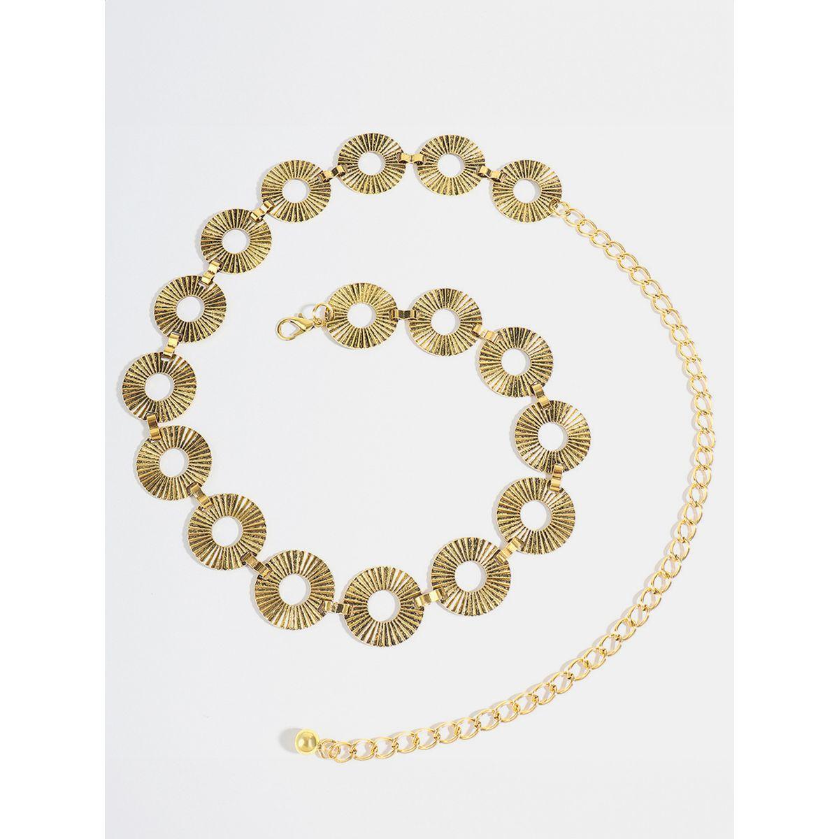 Styli Circle Metal Texture Detail Belt-women-clothingaccessories-belts-image-4