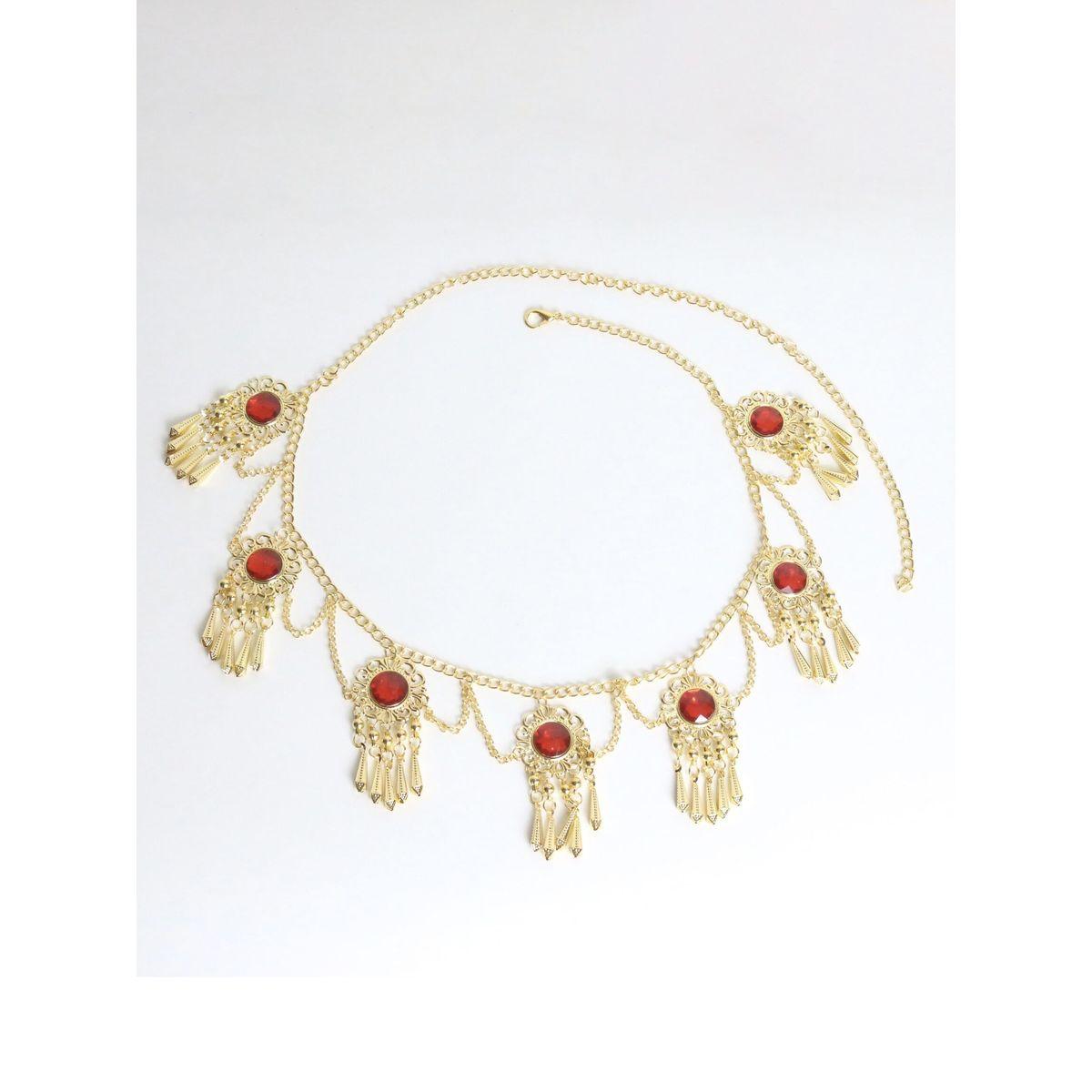 Styli Gemstone & Metal Tassel Chain Belt-women-clothingaccessories-belts-image-1
