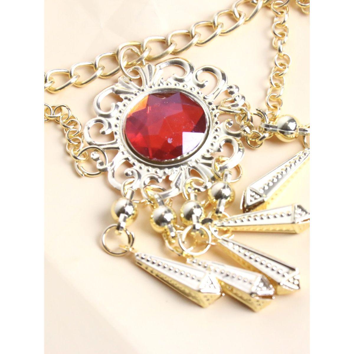 Styli Gemstone & Metal Tassel Chain Belt-women-clothingaccessories-belts-image-3