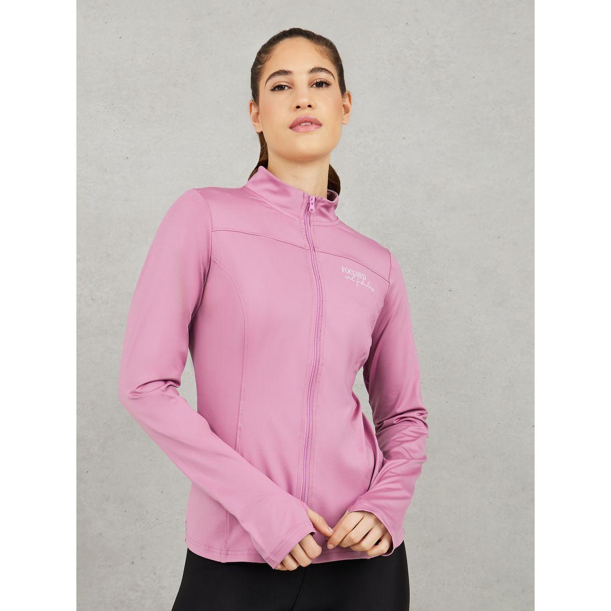 جاكيت مطبع بكتابة مع سحَّاب غلق-women-clothing-sportswearandactivewear-coatsandjackets-jackets-image-1