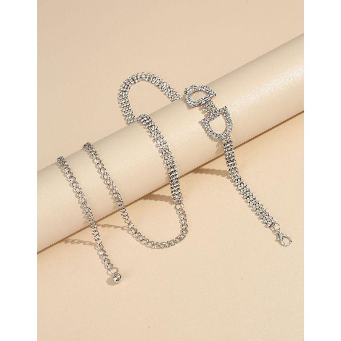 Styli Embellished Chain Drop Belt with Lobster Clasp Closure-women-clothingaccessories-belts-image-6