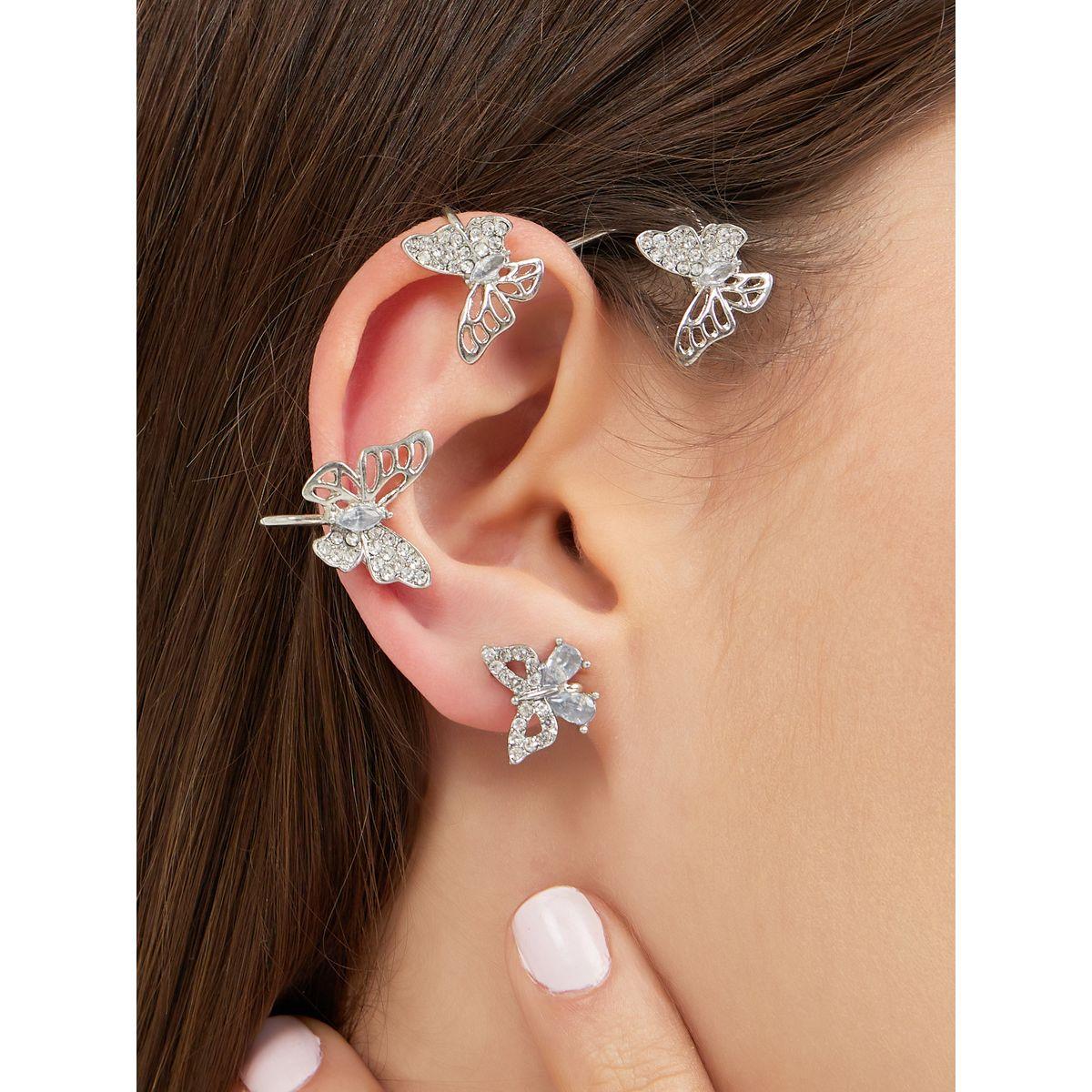 Styli Butterfly Design Ear Cuff-women-watchesandjewellery-jewellery-earrings-image-2