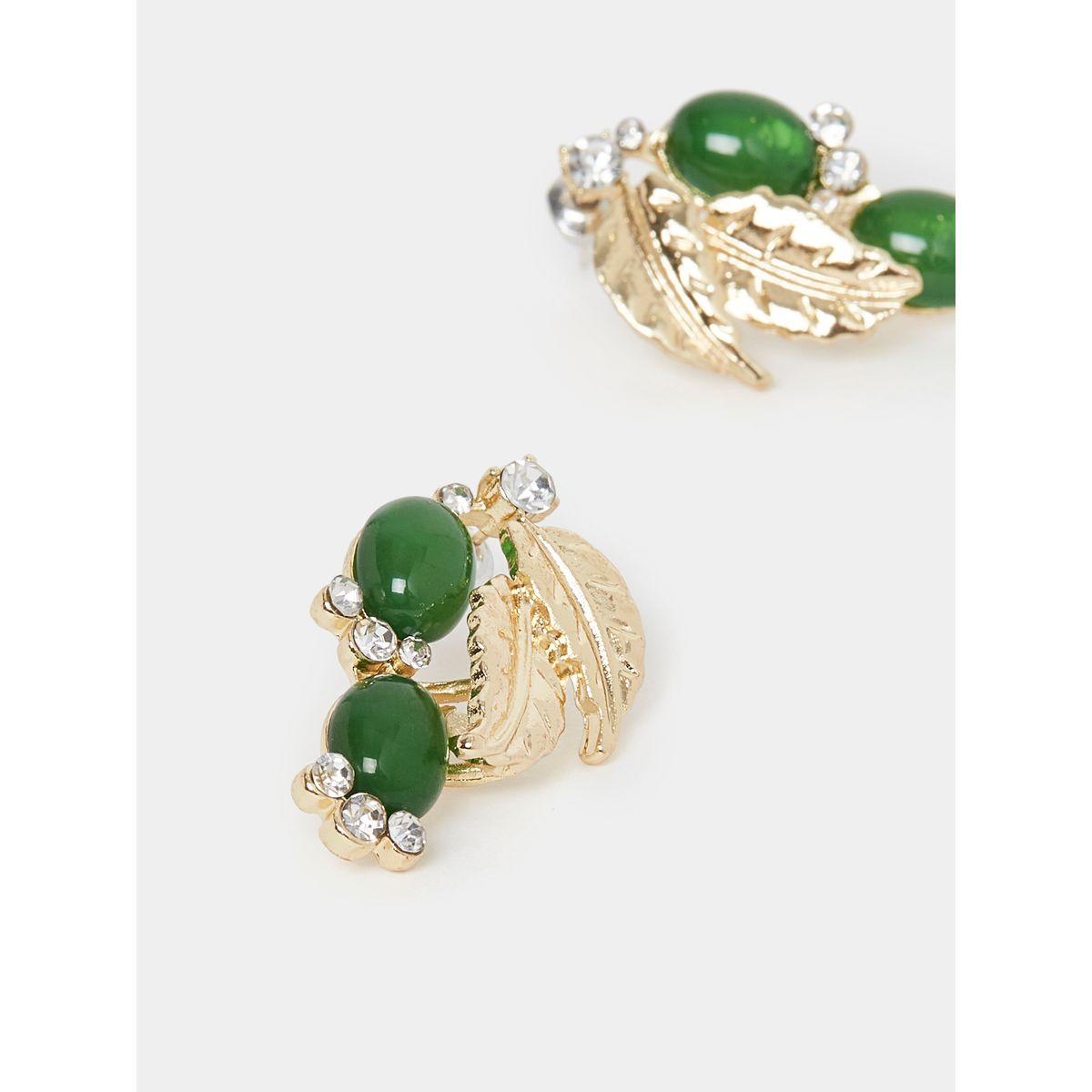 Styli Gemstone Stud Earrings-women-watchesandjewellery-jewellery-earrings-image-1