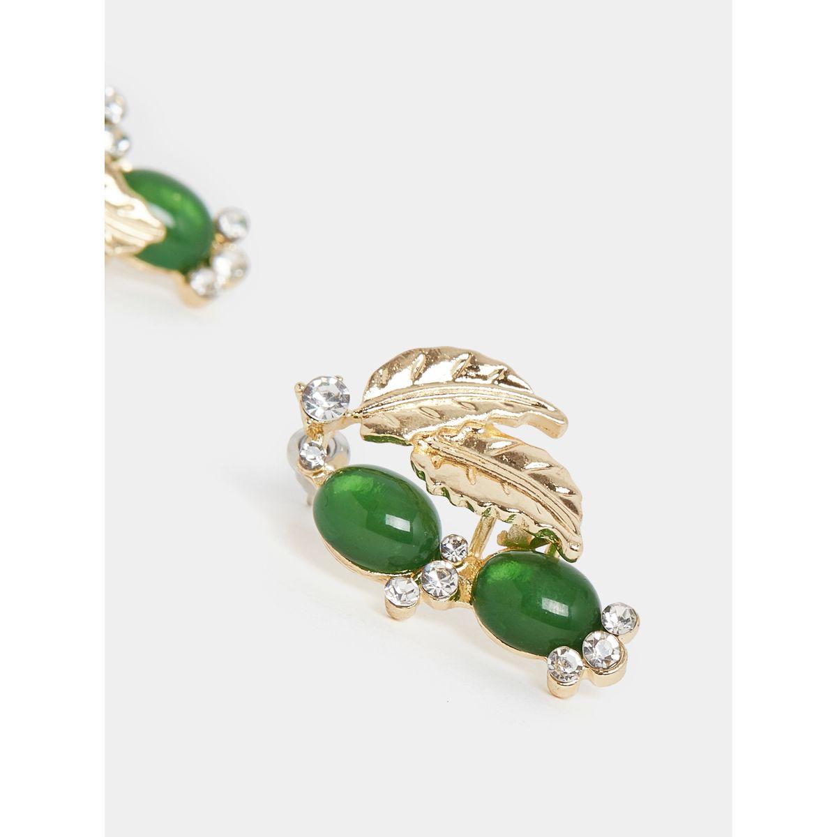 Styli Gemstone Stud Earrings-women-watchesandjewellery-jewellery-earrings-image-2